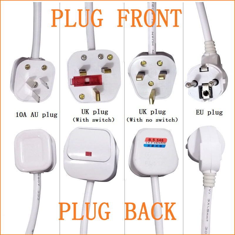 Power Extension Cable EU UK AU US Israel Male Plug TO EU Female Adapter Power Cord Electrical Plug Charging Conversion