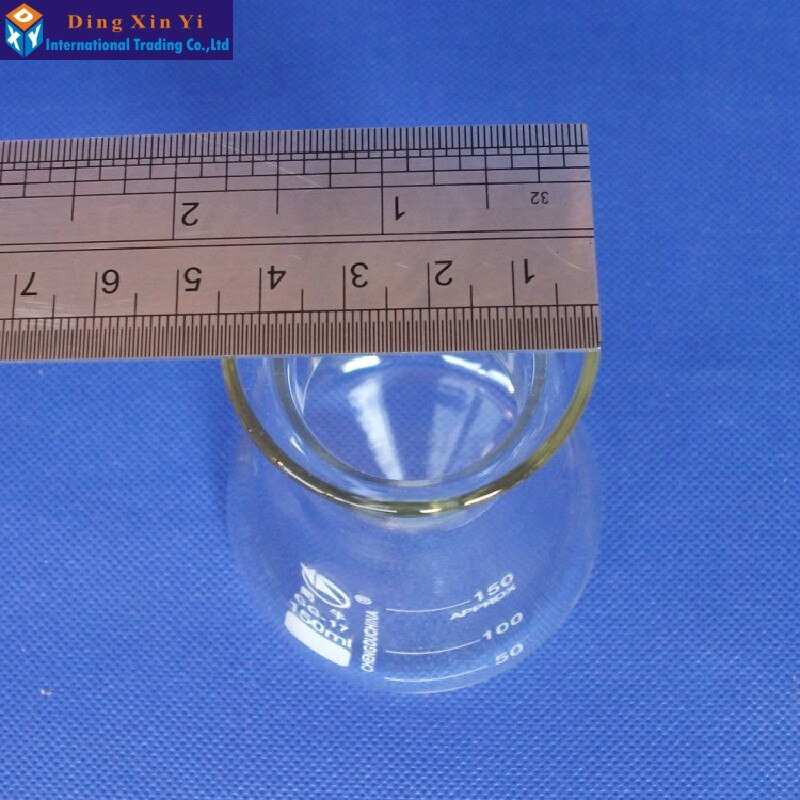 1PC Glass lab conical flask Erlenmeyer Flask 150ml Laboratory use glass triangle flask