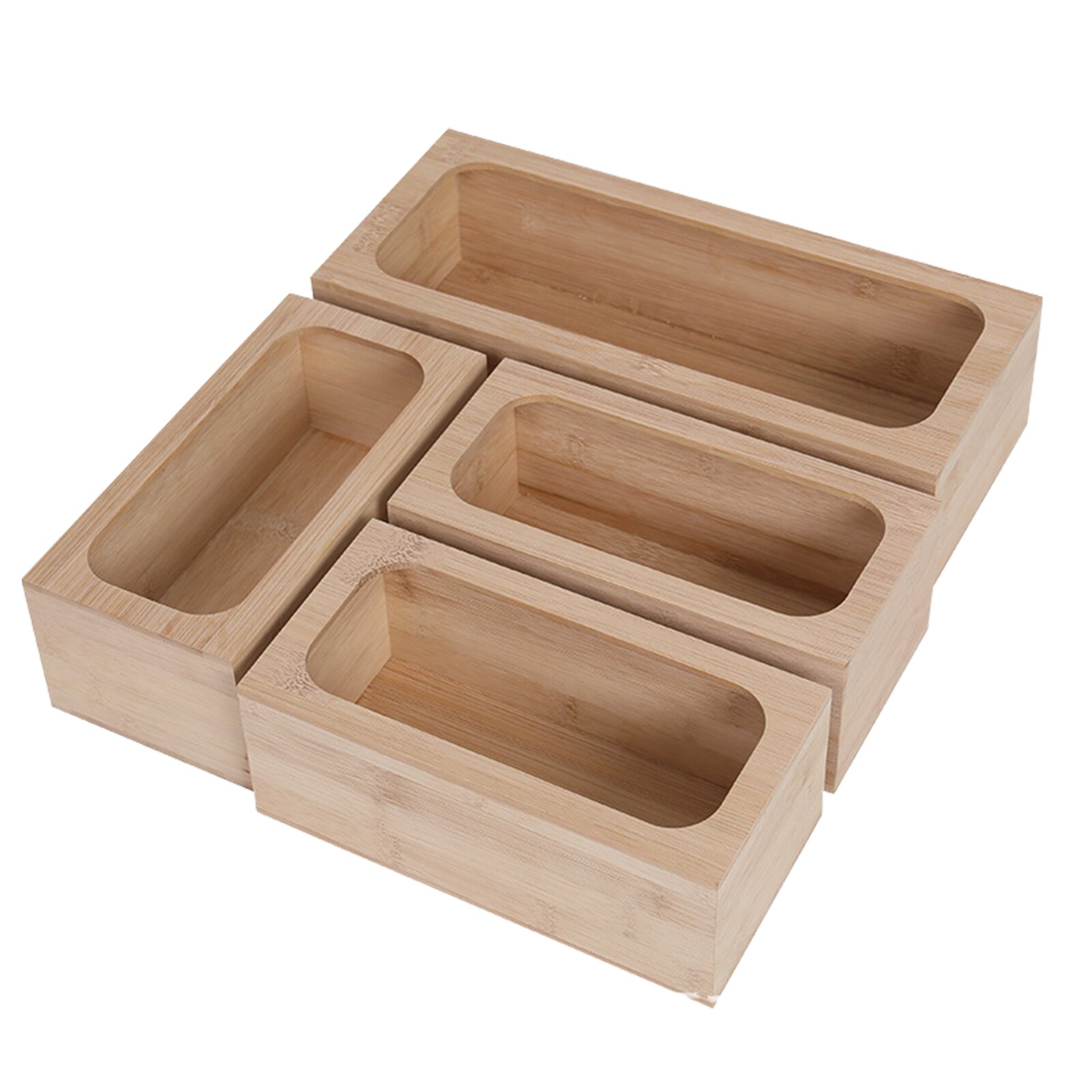 4 Stuks Houten Keuken Lade Organizer Ziplock Zak Lade Organizer Keuken Lade Organizer Houders Dispenser