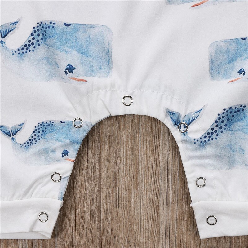 Brand Toddler Baby Boys Girls Whale Romper Summer Sleeveless Cotton Jumpsuit Outfit Soft Cotton Baby Clothes Playsuit