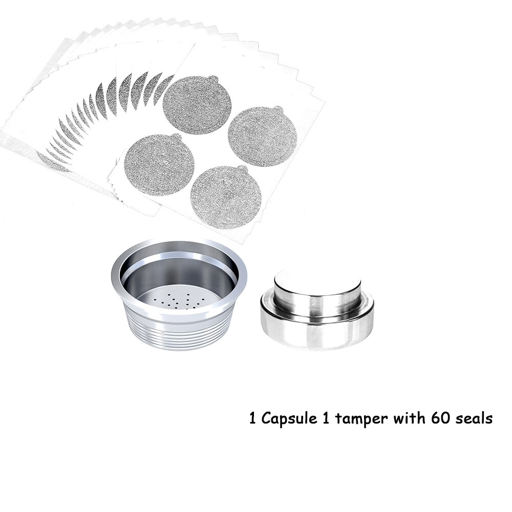 Edelstahl wiederverwendbar Kaffee Kapsel Filter Für Lavazza EINE Modo Mio Jolie/sehr klein LM3100 ESPRIA Nachfüllbare Lavazza Kaffee Schoten: 1 Deckel 60 Siegel 1 stempeln