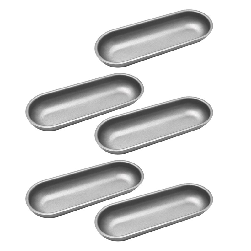 5 stk hundeform kulstofstål pølseforme non-stick bagegrej oval hundebolle bagepande til gør-det-selv hjemmelavet brødværktøj: Default Title