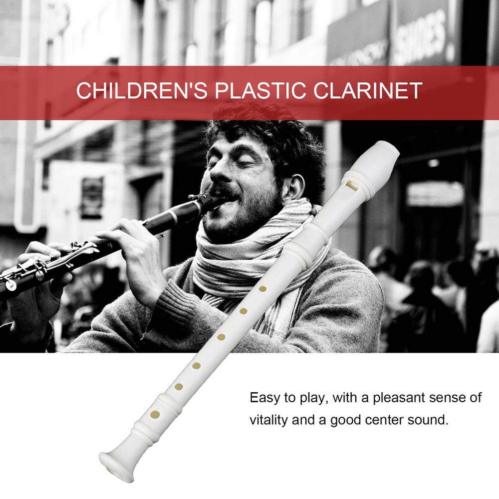 Portátil tamaño blanco ABS resina instrumento Musical grabador Soprano flauta larga finging educación temprana para niños