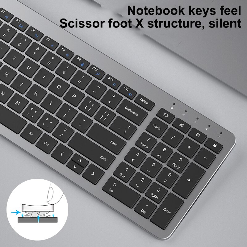 Rechargeable 2.4G Wireless Keyboard Mouse Combo For Macbook Pro PC Gamer Computer Laptop Magic Gaming Keyboard Mouse Set Keypad