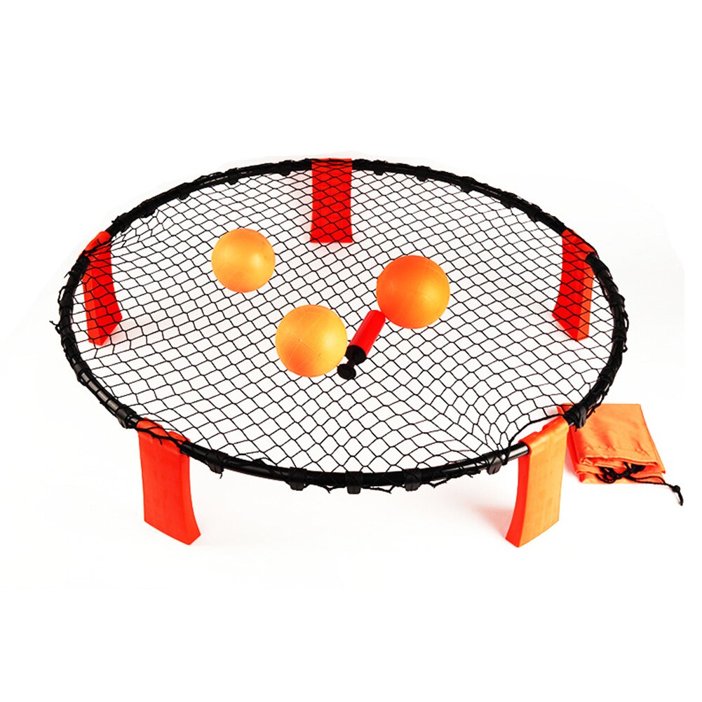 Portable Mini Beach Volleyball Spike Ball Game Set Outdoor Team Sports Lawn Fitness Equipment Net With 3 Balls Mini spikeball