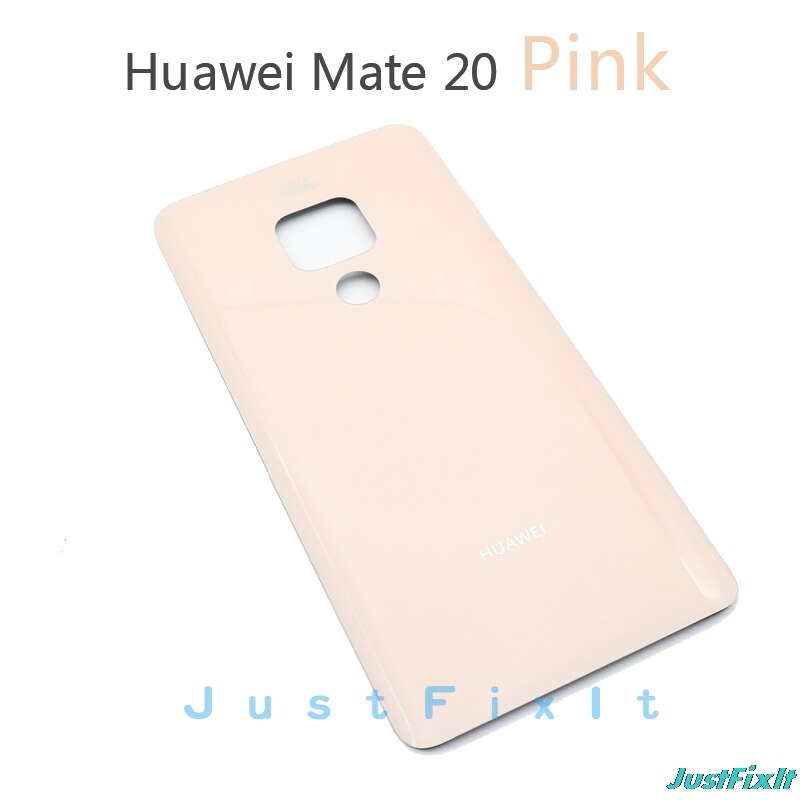 For Huawei Mate 20 Battery Cover Replacement Original Battery Cover Back Glass Panel Rear Door Housing Case: Pink For Mate 20