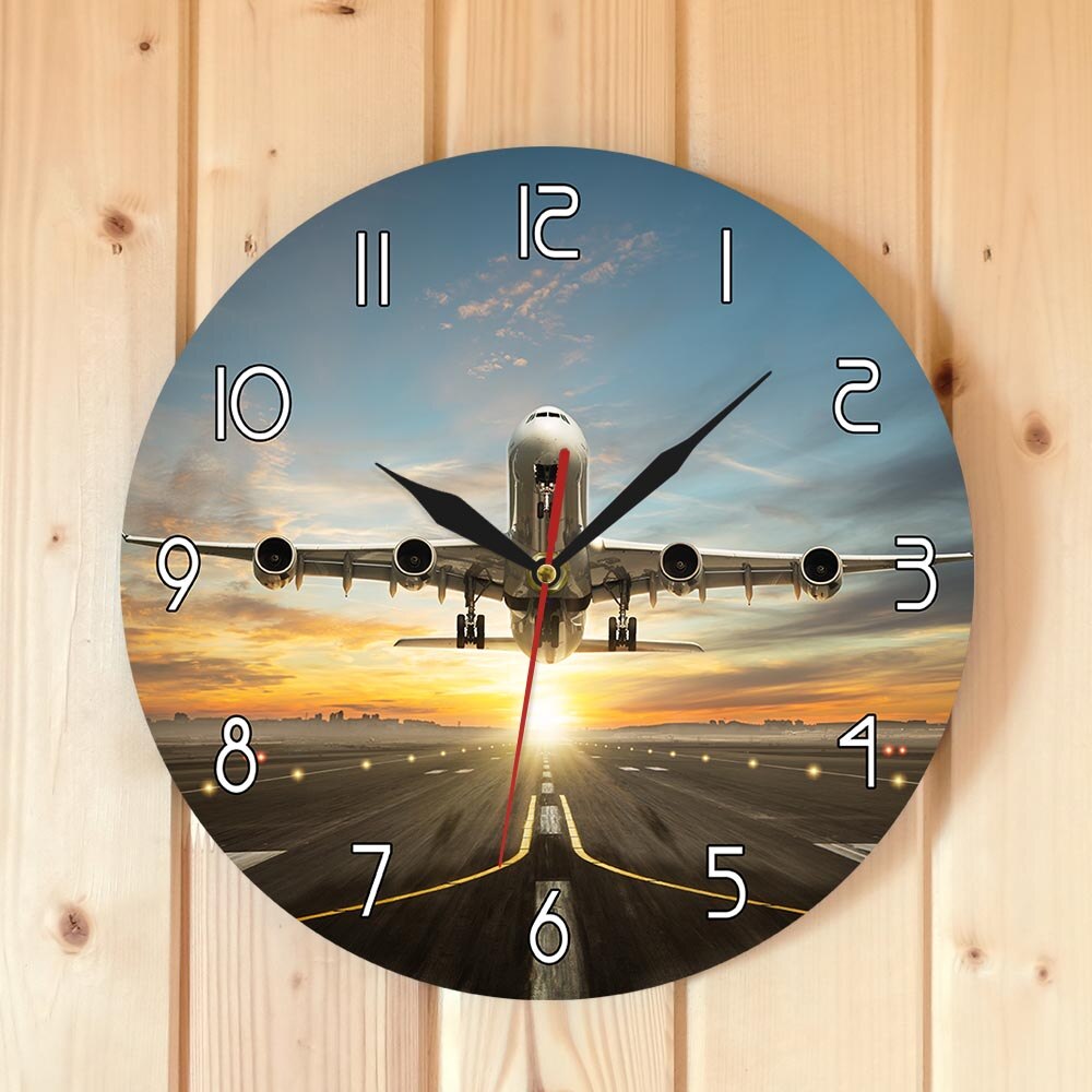 Aircraft Flight Home Decor Wall Clock Aviation Route Acrylic Wall Clock Quartz Silent Modern Airline Custom Wall Watch