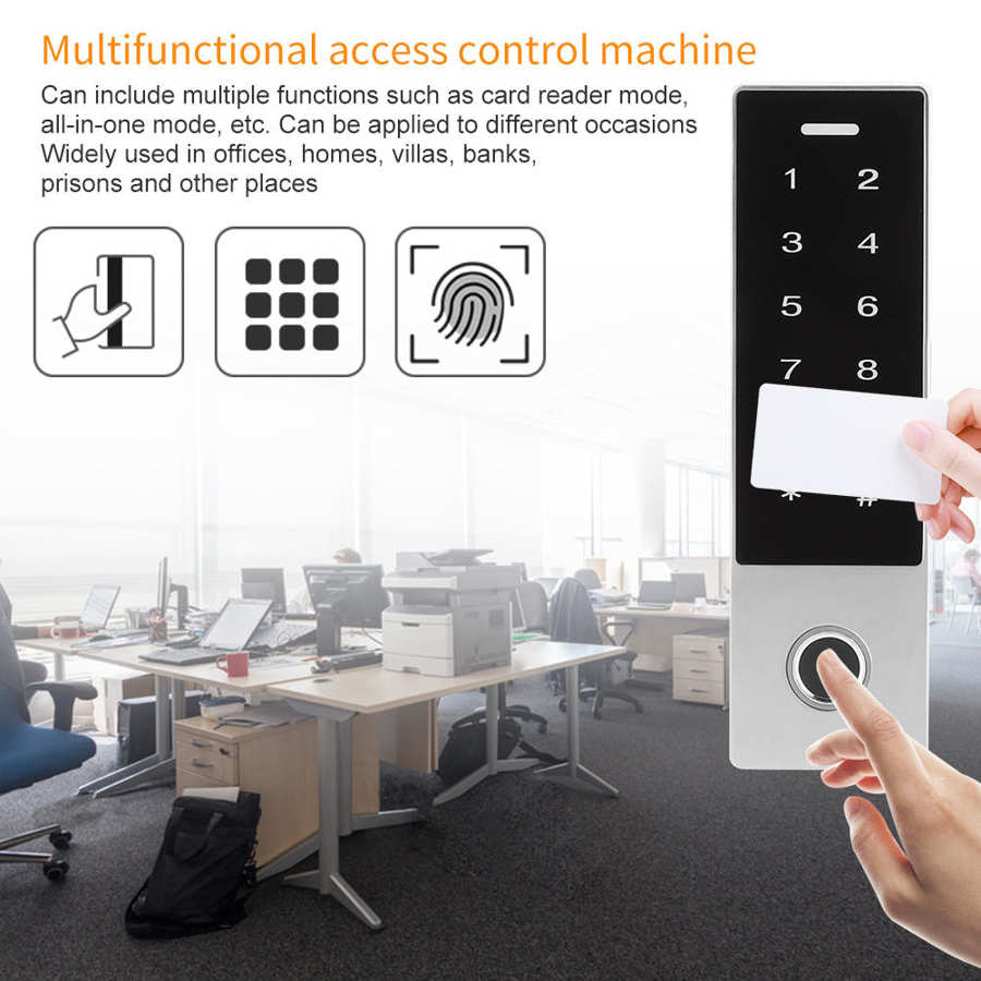 card reader 125khz Access Control Machine Metal Fingerprint Password Card IP68 Waterproof Backlit Keyboard Smart Wiegand26/34