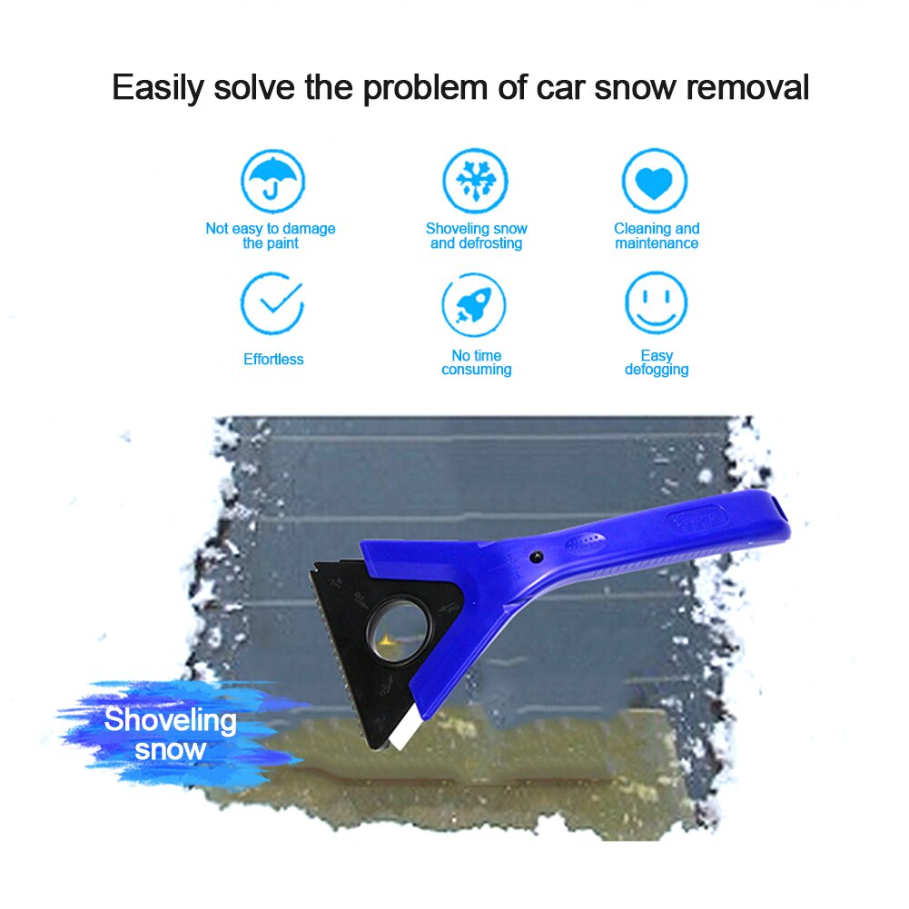 Car Ice Scraper Windshield Ice Breaker Clean Glass Brush Snow Remover Shovel Snow Remover Scraping Tool