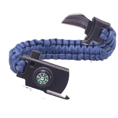 Men Braided Multi-function Outdoor Paracord Survival Bracelet Knife Compass Camping Rescue Emergency Rope Bracelets For Women: G