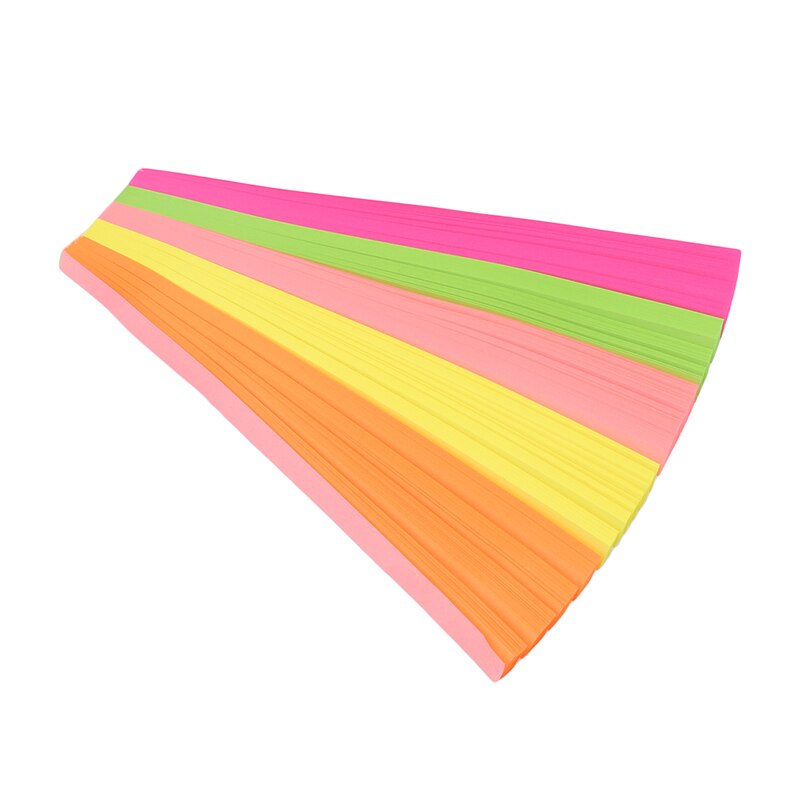 Wishing Star Paper 23*1cm Solid Candy Color Star Paper Strips Lucky Origami Paper DIY Folding Star Stacks 540PCS 1030PCS: 5Color 540PCS