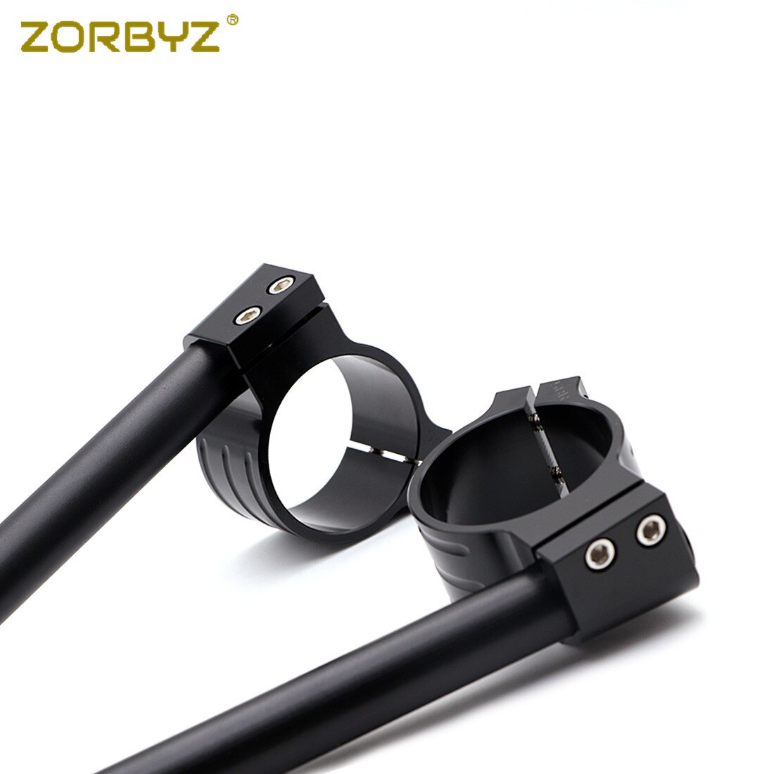 ZORBYZ 58mm CNC Black Clip-On Clip Ons Handlebars Bar Fork Tube For Benelli Leoncino 500