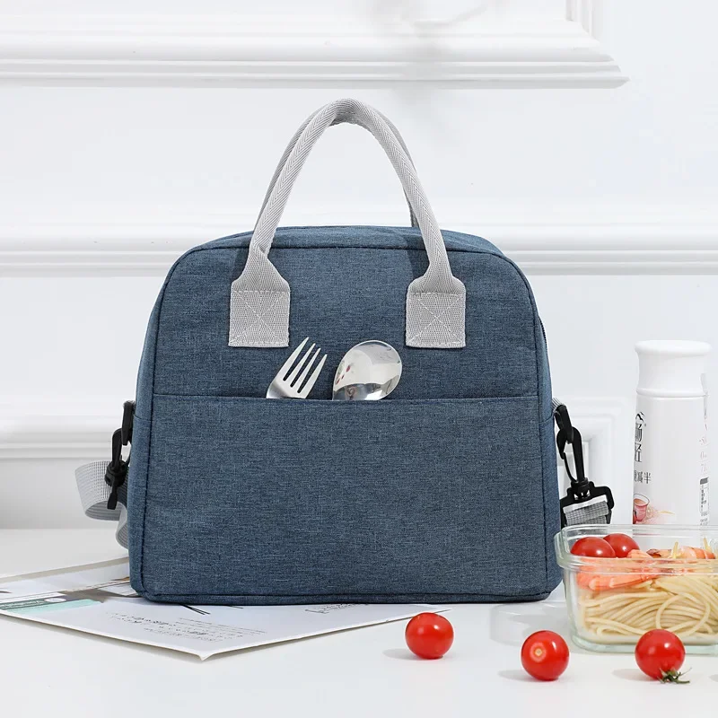Portable Lunch Bag Cooler Tote Hangbag Picnic Insulated Box Canvas Thermal Food Container Men Women Kids Travel Lunchbox