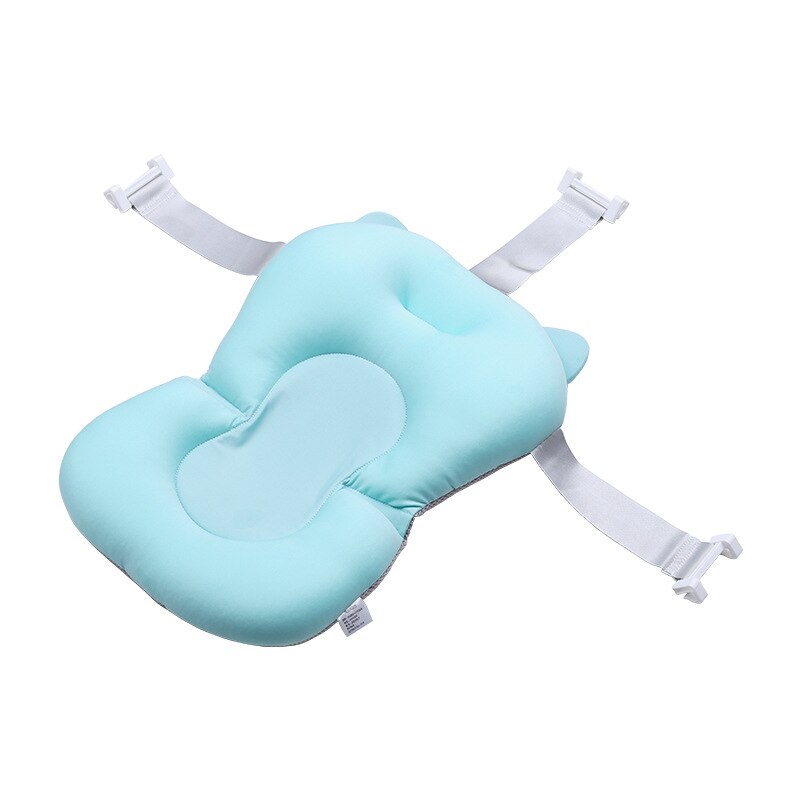 Baby Bad Seat Ondersteuning Mat Opvouwbare Baby Bad Pad &amp; Stoel Pasgeboren Bad Kussen Zuigeling Anti-Slip Soft comfort Lichaam Kussen: Blue