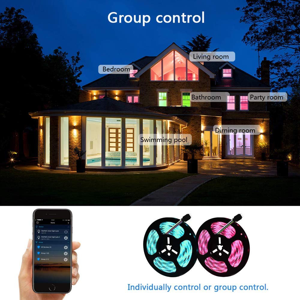 Wifi fjernbetjening alexa google hjemme stemmestyring rgbw rgb cct  ws2811 ws2812b pixel led strip lys skift/dæmper/timer