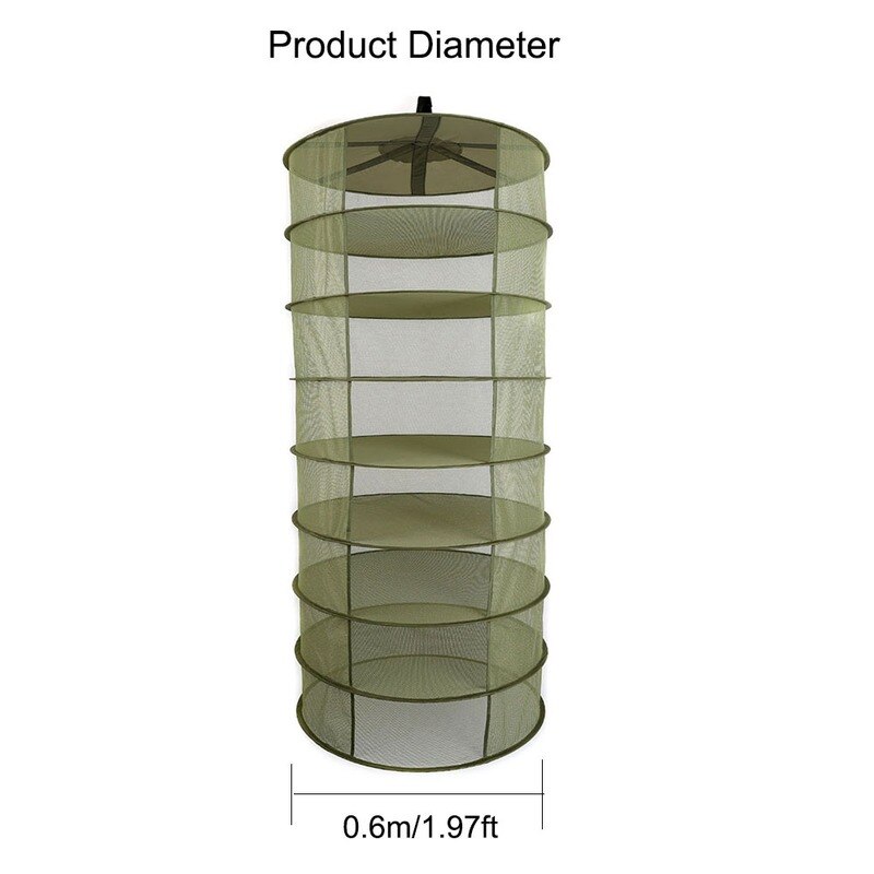 Kruid Drogen Netto 4/6/8 Lagen Opvouwbare Stof Visnet Opknoping Mand Droog Rek Zak Mesh Droger Voor Kruiden bloemen Planten Knoppen