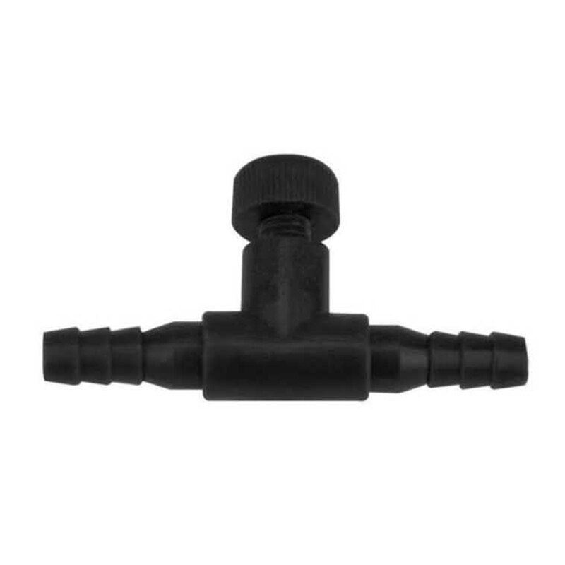 Plastic Control Valve Aquarium 2 Way Air Line Regulator Connector for Adjusting Fish Tank Air Pump Gas Volume: Black