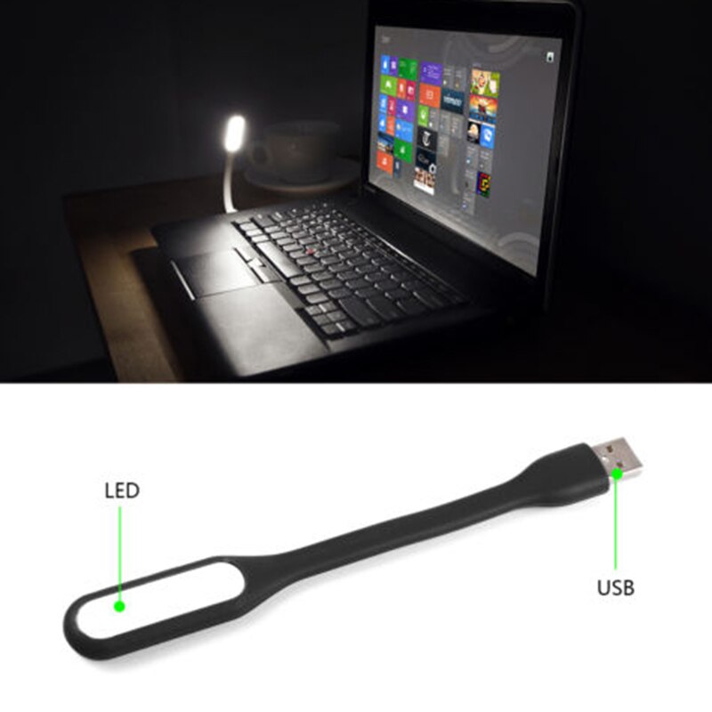 Schwarz Mini Tragbare USB LED Lampe 5V 1,2 W Super Helle Buch Licht Lesen Lampe USB LED Licht Für power Bank PC Laptop Notebook