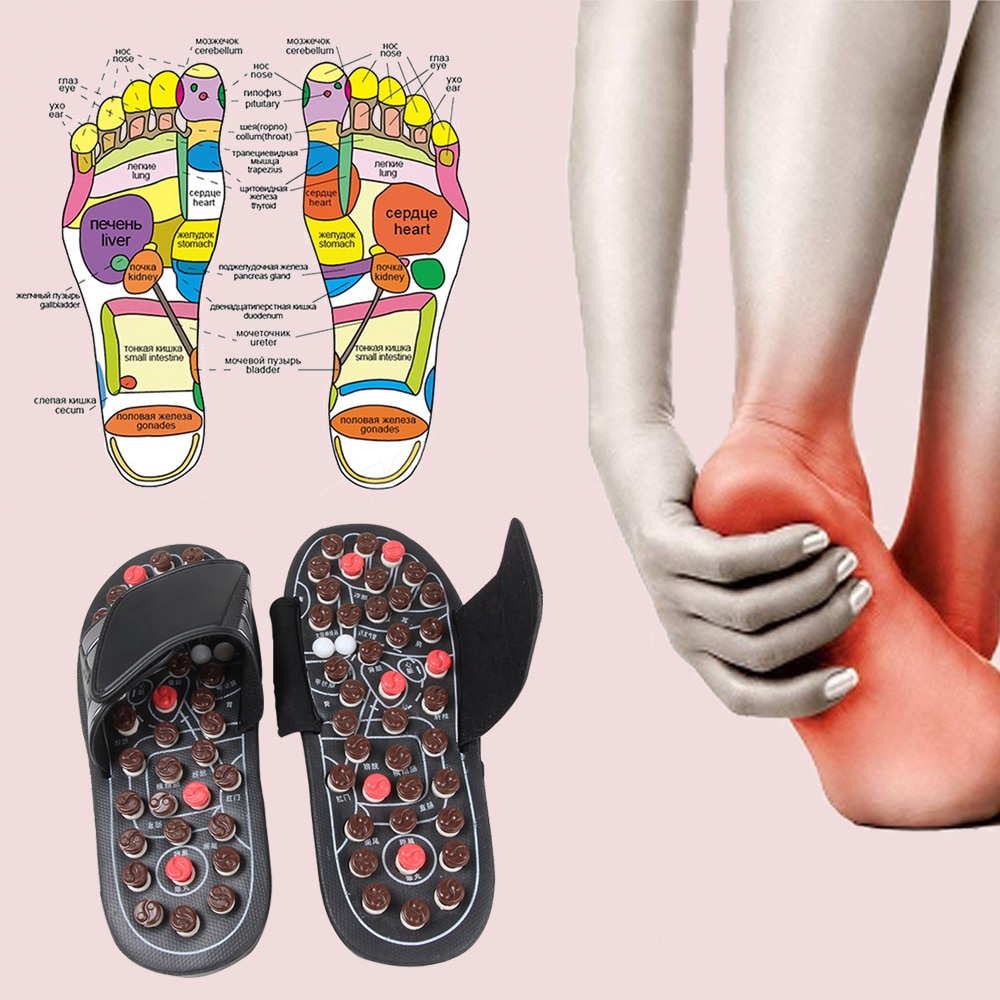 Fuß Massage Hausschuhe Akupunktur Therapie Massagegerät Schuhe Für Fuß Akupunkturpunkt Aktivierung Reflexzonenmassage Füße Pflege Massageador Sandale