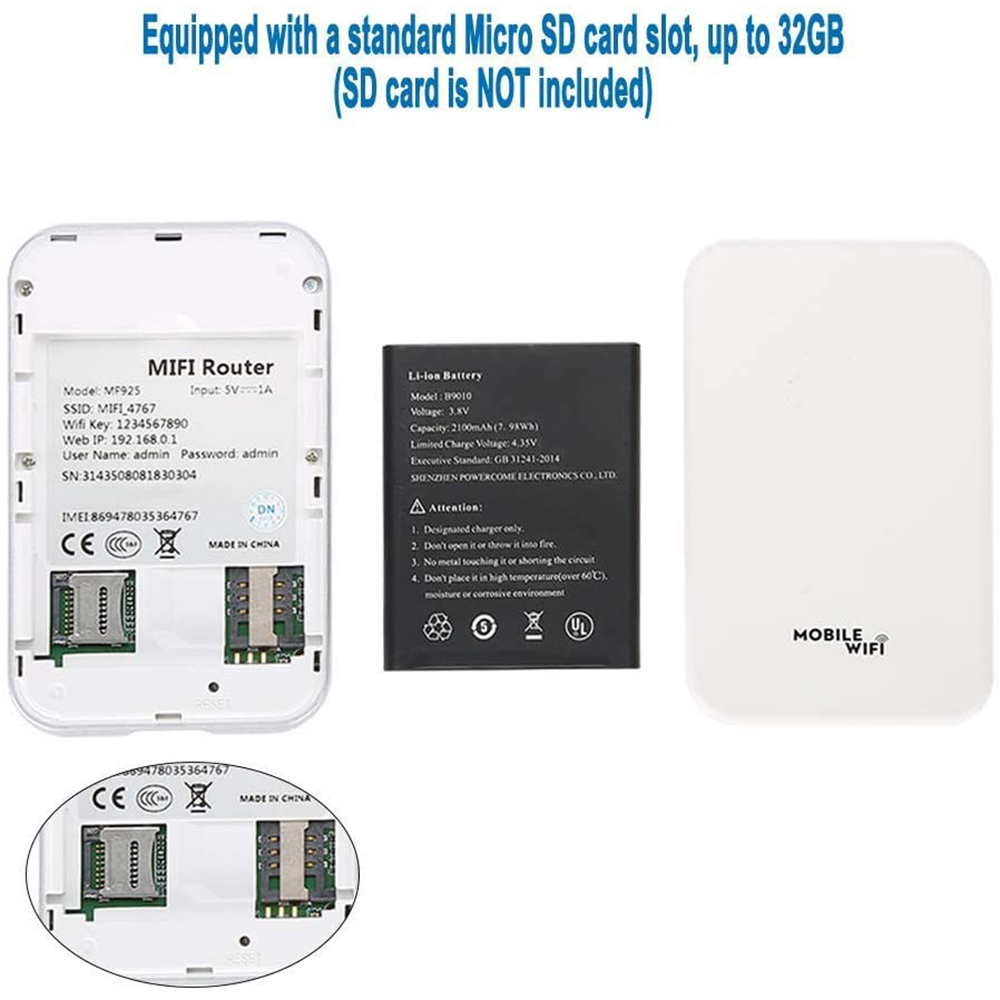 MF925 Unlocked 3G 4G Wifi Router Mini 150Mbps Mifi Mobiele Hotspot Auto Usb Draagbare Modem 4G lte Router 4G Sim-kaart