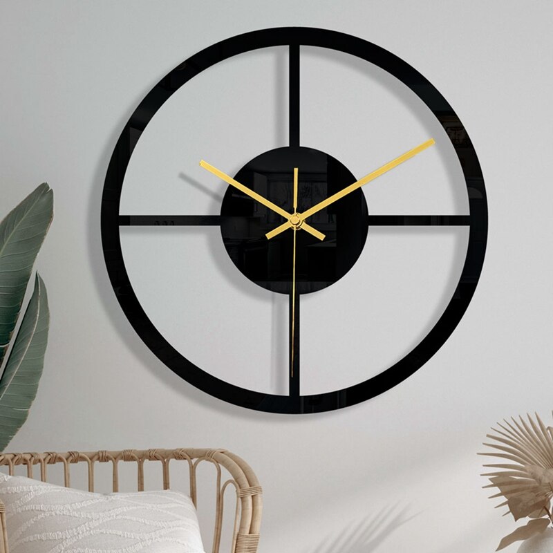11.8 Inch Acrylic Transparent Mirror Wall Clock Sticker DIY Quartz Clocks Watch for Living Room Home Decoration