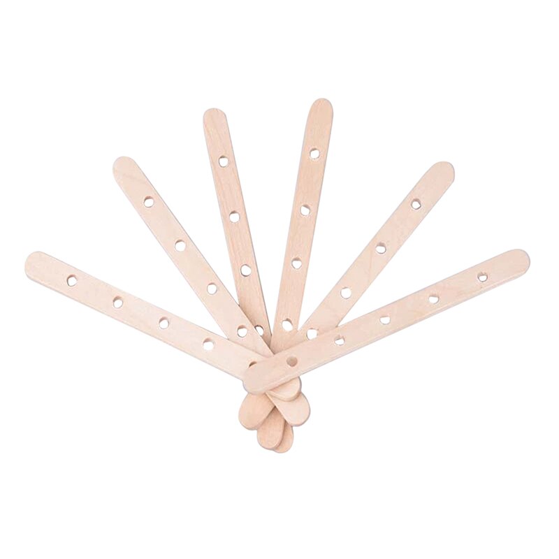 100Pcs/pack Wooden Candles Wick With Sustainer Tab Candle Core For Candle Making Supply Soy Parffin Wax: C