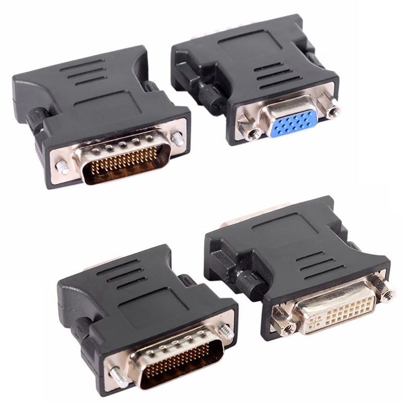 DMS-59Pin Male to 15Pin Extension Adapter for PC VGA RGB Female Card & Lfh 24 + 5 Dms-59Pin Male to Dvi Female Extension Adapter