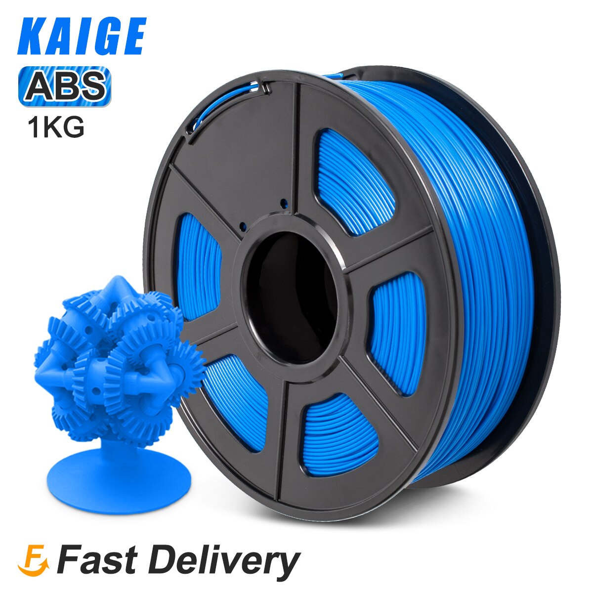 Abs 1Kg 3D Printer Filament 1.75Mm-/+ 0.02Mm Abs Пластик Witte Gloeidraad Abs Industriële Materialen slijtage En Slagvastheid: ABS-Blue