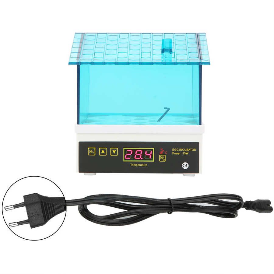 Digital Temperature Small Brooder 4 Mini Hatchery Egg Incubator Hatcher for Chicken Duck Bird Pigeon Quail: EU Plug 220V