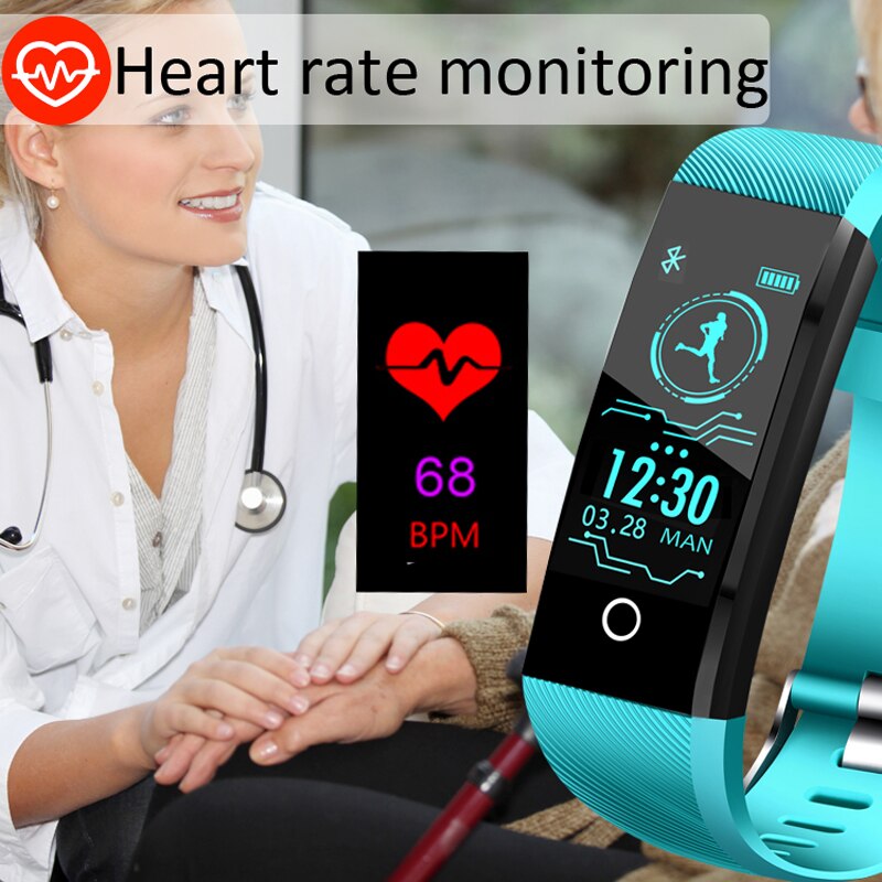 LIGE Smart Wath Sport Smart Bracelet Blood Pressure Heart Rate Monitoring Pedometer Information Call Reminder Fitness Watch Men