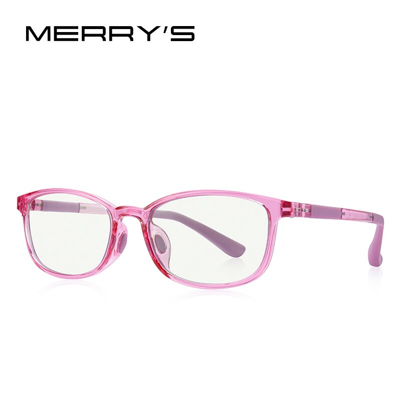 MERRYS Anti Blue Ray Light Blocking Glasses For Children Kids Boy Girl Age 3-15 Computer Gaming Blue Ray Glasses S7002: C02 Wine Red