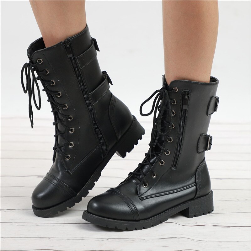 Bottes Moto Femmes Cuir Antidérapantes Imperméables - Chaussures Équitation Cheville