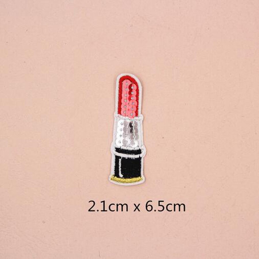 1PC Paillette Sequins Embroidered Patches Clothes Stickers Bag Sew Iron On Applique DIY Apparel Sewing Clothing Accessories BU20: BU20N14 Lipstick