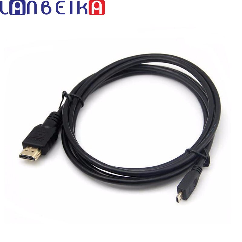 LANBEIKA 1M Micro HDMI Naar HDMI Kabel M/M Converter Kabel USB voor Go pro Gopro Hero 4/3 + Xiaomi yi SJCAM 4K Action Sport Camera