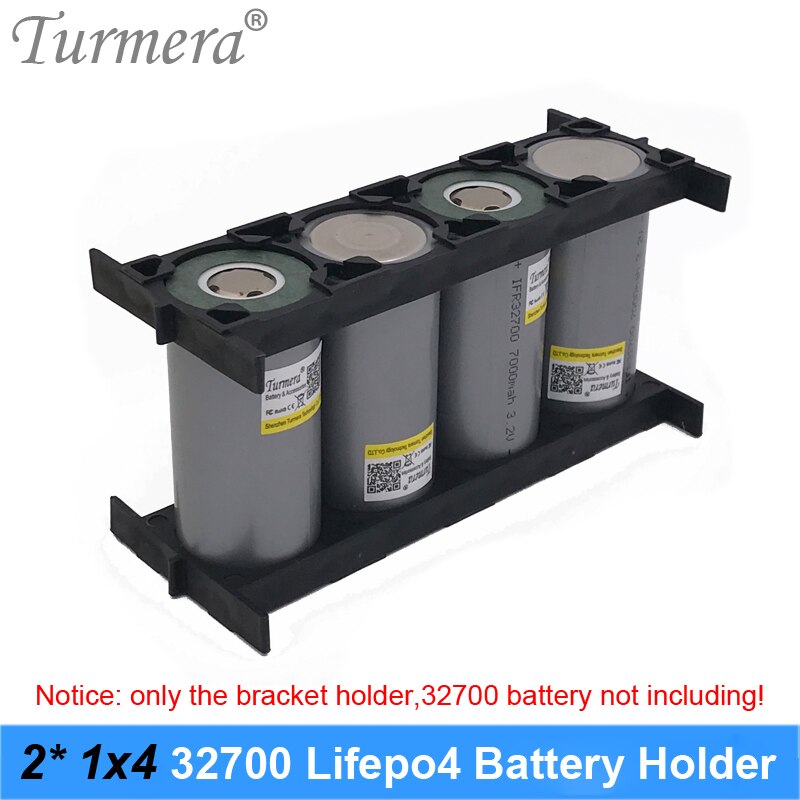 Turmera 32650 32700 Lifepo4 Battery Storage Box with 1x4 Bracket for 12V 7Ah Uninterrupted Power Supply and E-bike Battery Use A