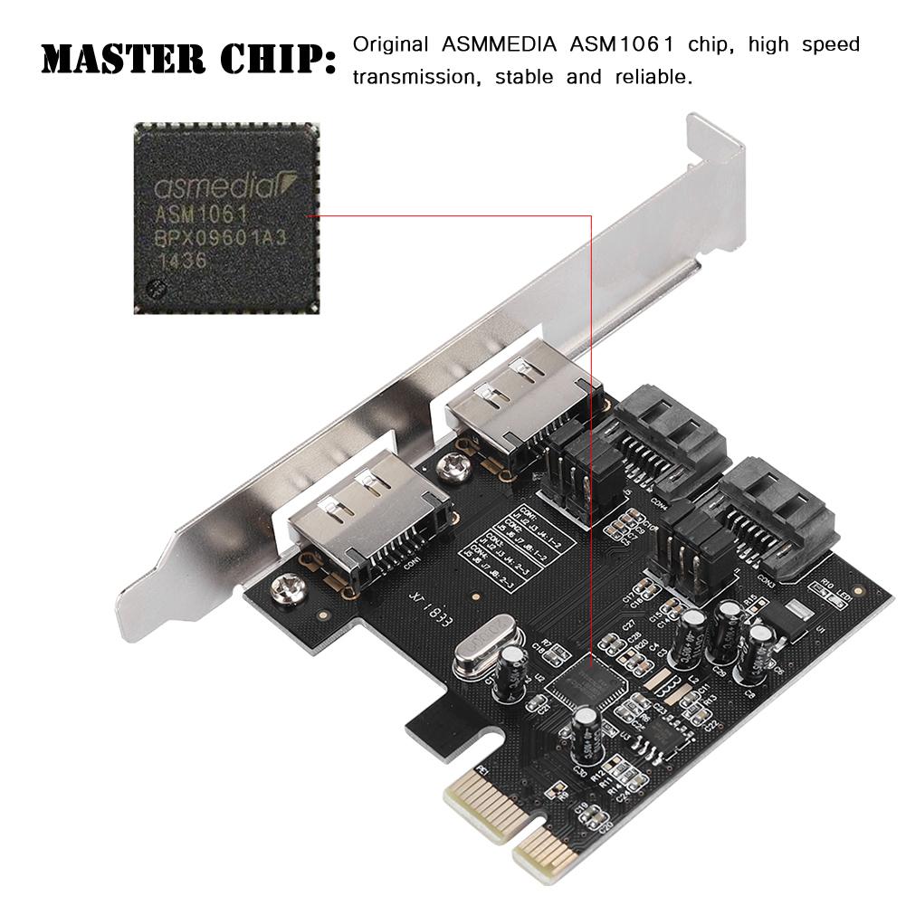 PCI zu 4-Hafen Sata/ ESATA 3,0 Steigleitung Karte ASM1061 SATA 3,0 PCI zu Esata/ Sata