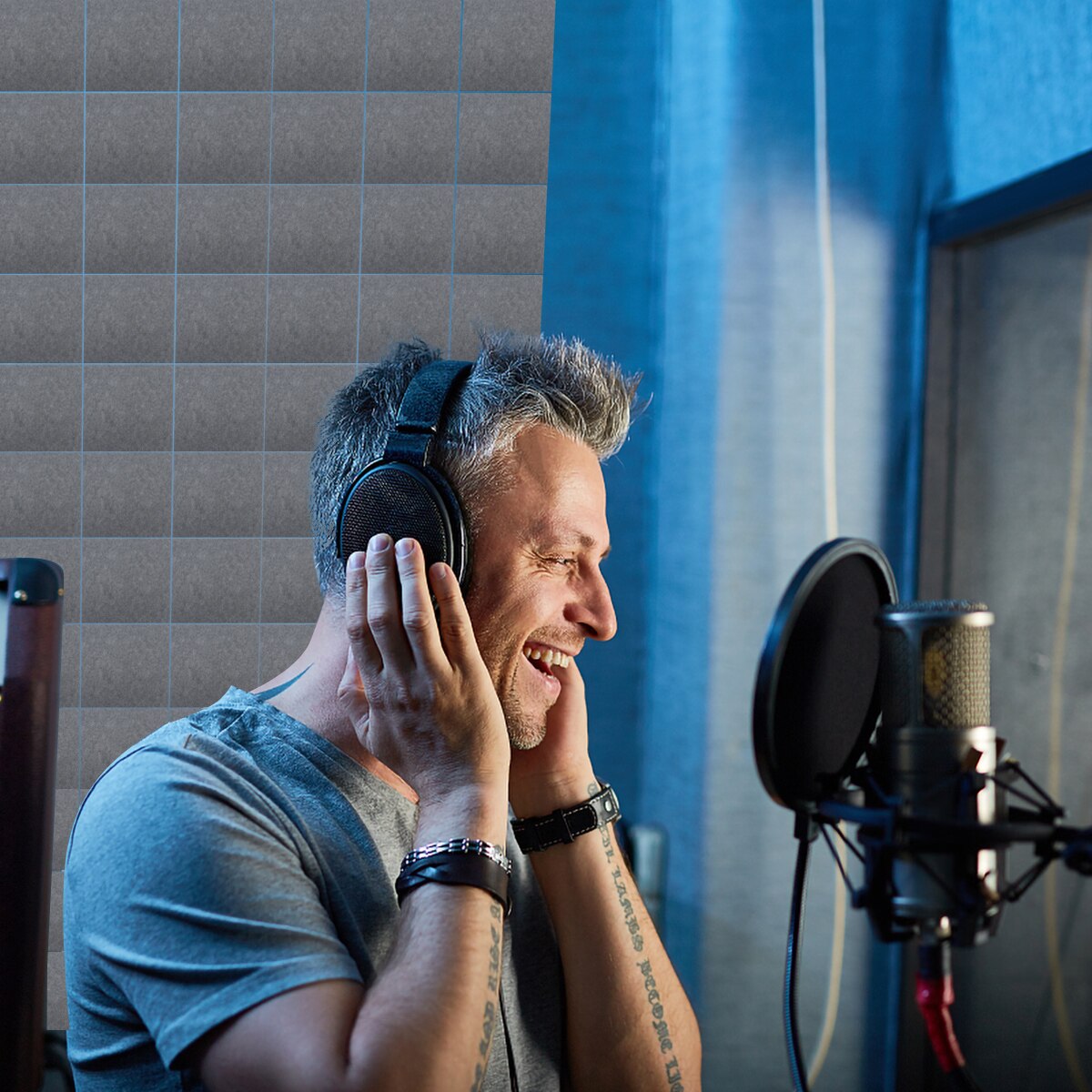 6Pcs Vilt Panel Dumboard Akoestische Absorptie Paneel Wanddecoratie (Grijs)