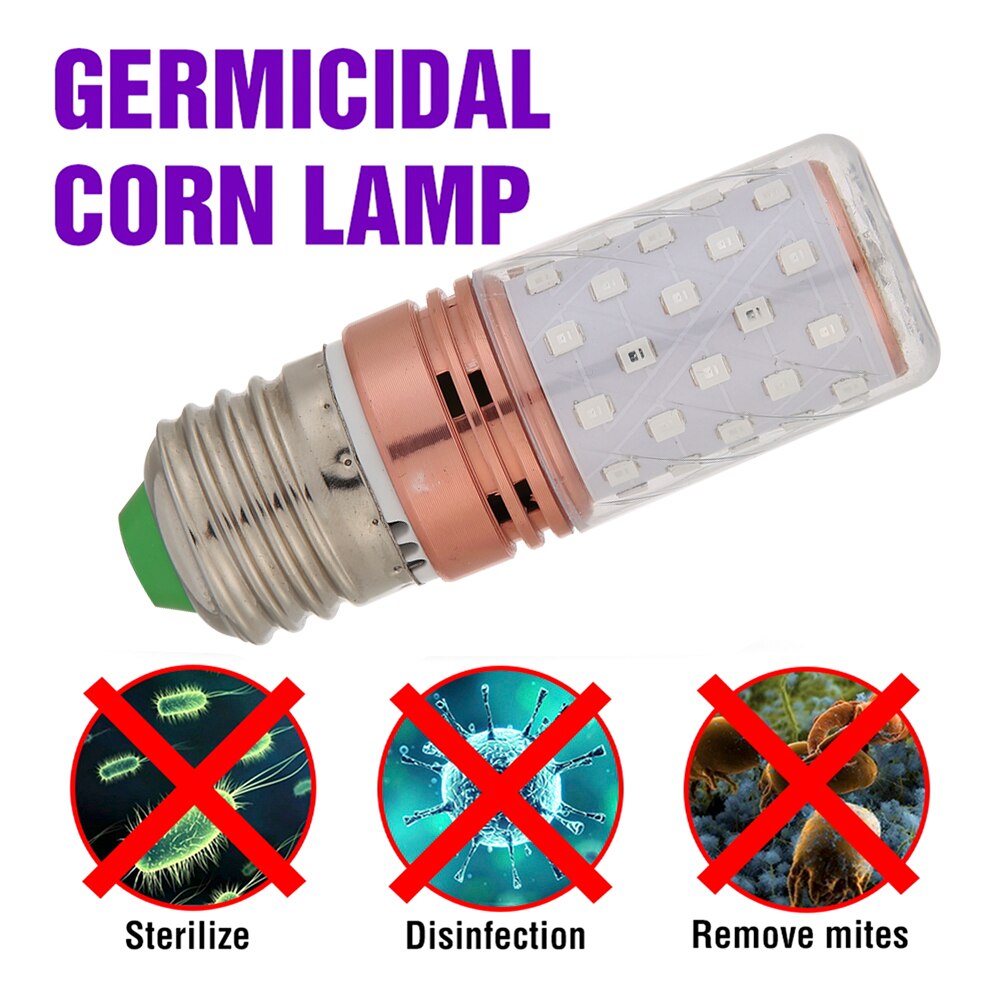 E27 UVC lampe de stérilisation 60 LED stériliser l'ampoule de désinfection germicide pour la désinfection de stérilisateur domestique
