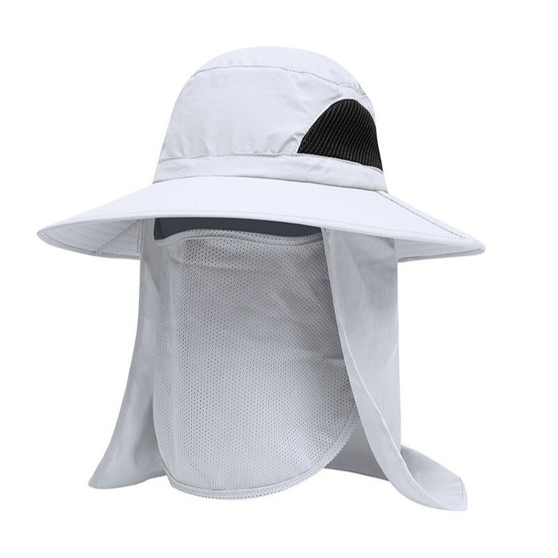wide brim fishing hat for men outdoor hiking jungle sun hat breathable quick-drying large brim bucket hat fishermen cap panama