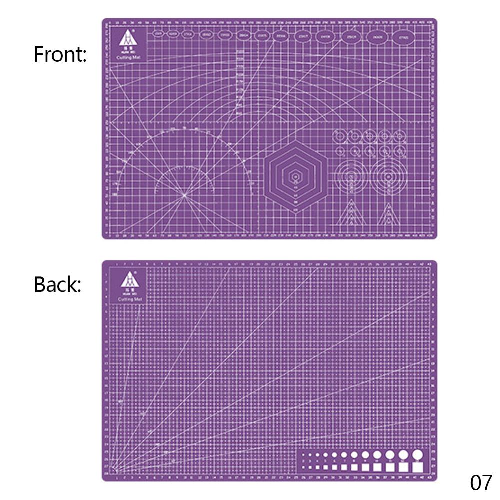 A3 Cutting Mats Cushion Board Large Handwritten Test Paper Drawing Beauty WorkbeScaling Model Rubber Seal Engraving Board DIY: Purple