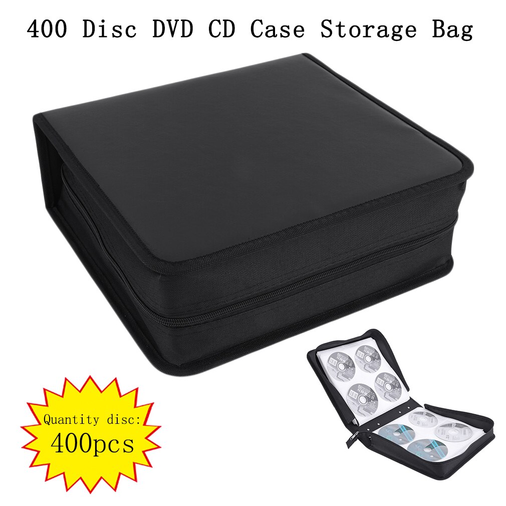 PU cuir 400 pièces disque CD DVD support de stockage étui de transport sac organisateur Solution classeur livre manches sac de transport directe