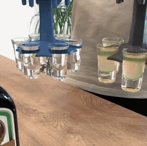 6 Shot Glass Dispenser Holder Caddy Liquor Dispenser Portable Dispenser Party Bar Accessory Drinking Games Glass Dispenser