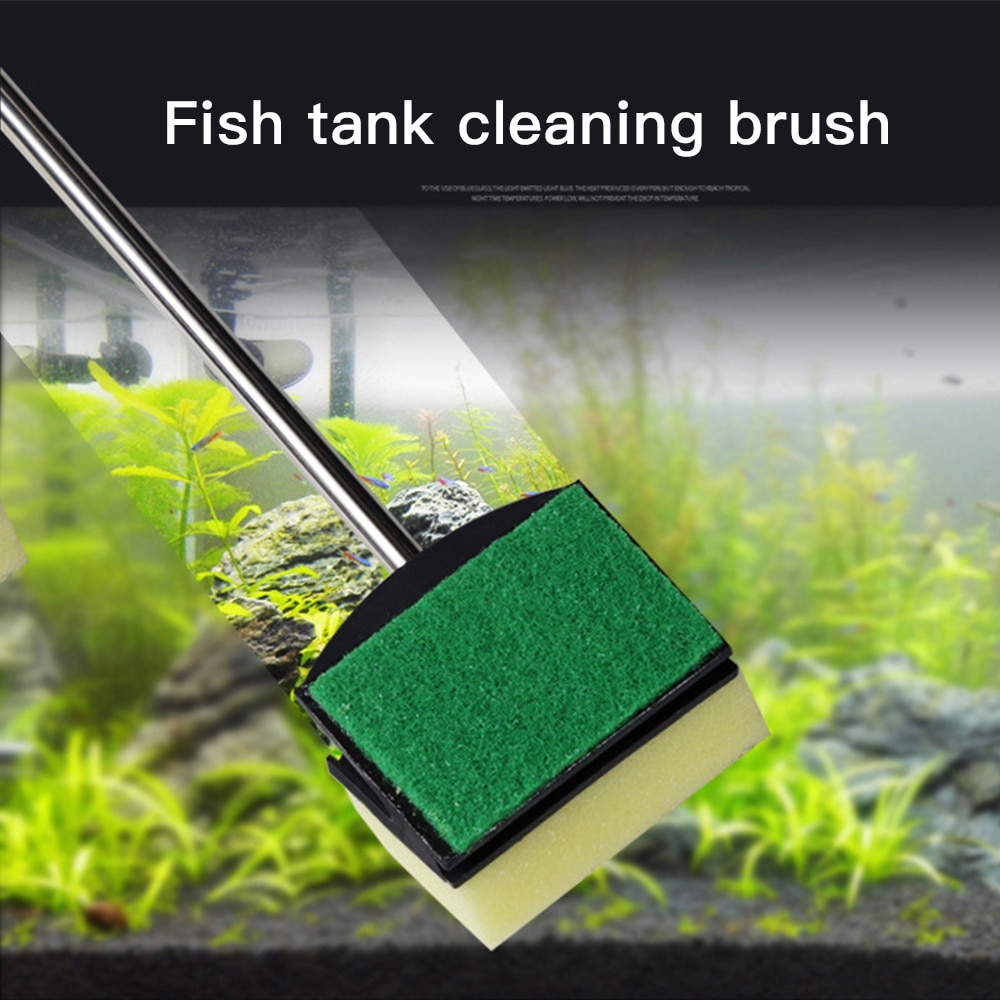 57CM 2 Head Fish Tank Cleaning Sponge Brush Aquarium Glass Algae Cleaner Fish Tank Aquarium Accessories Cleaning Tank Brush