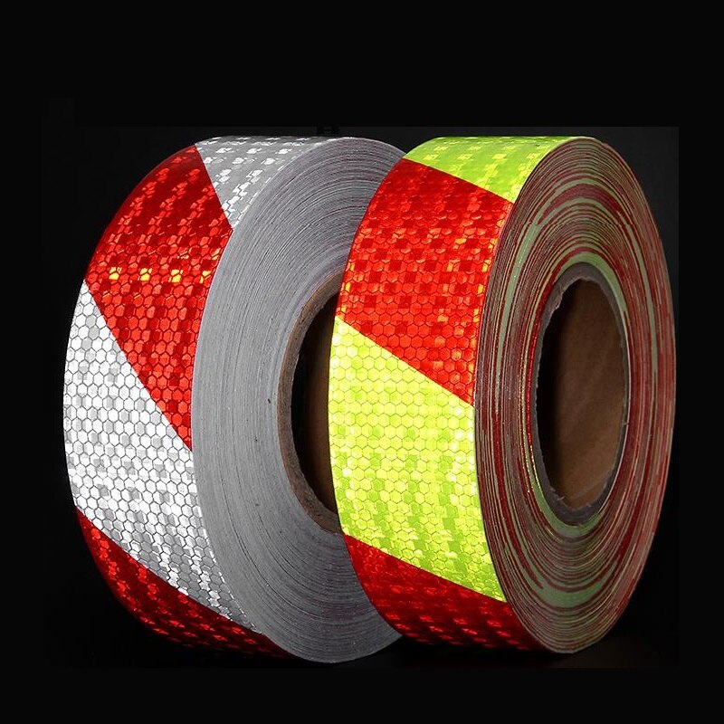 5cm*45m Twill Traffic Safety Reflective Warning Tape Road Sign Protective Self-adhesive Sticker