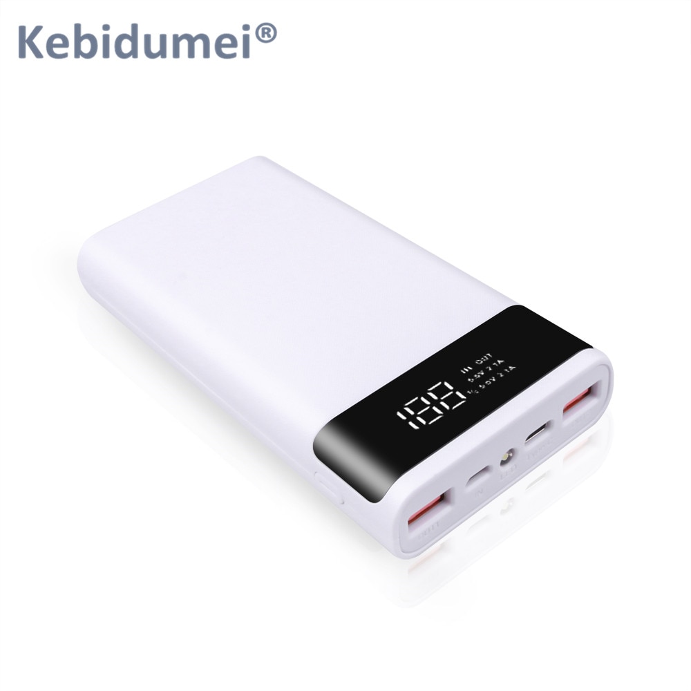 Fast Charging 18650 Power Bank 20000mAh USB Type C 5V Cases Battery Charge Storage Box Without Battery For iPhone Xiaomi Huawei