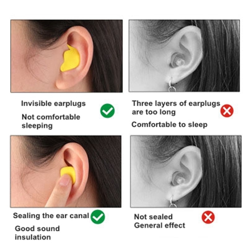 60pcs/lot Health Care Moldable Shaped PU Anti-noise Ear Plugs Noise Reduction Sleeping Guard Soft Anti-snoring Sleep Aid Tool