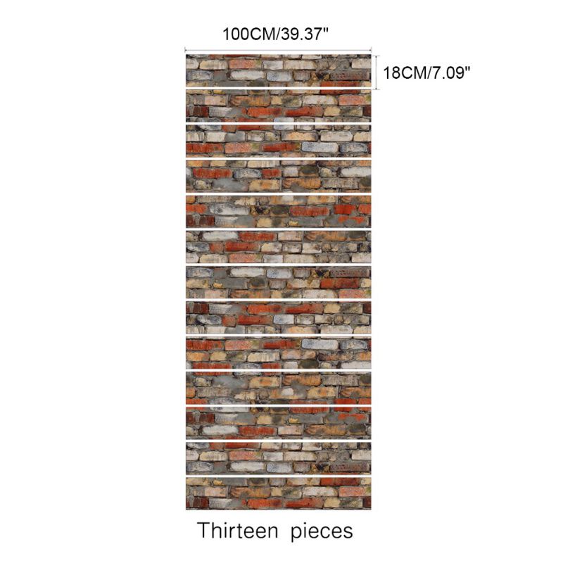 13pcs Removable Stairs Sticker Step Self-Adhesive Ceramic Tiles PVC Stair Wallpaper Decal Vinyl Stairway Home Decoration: C