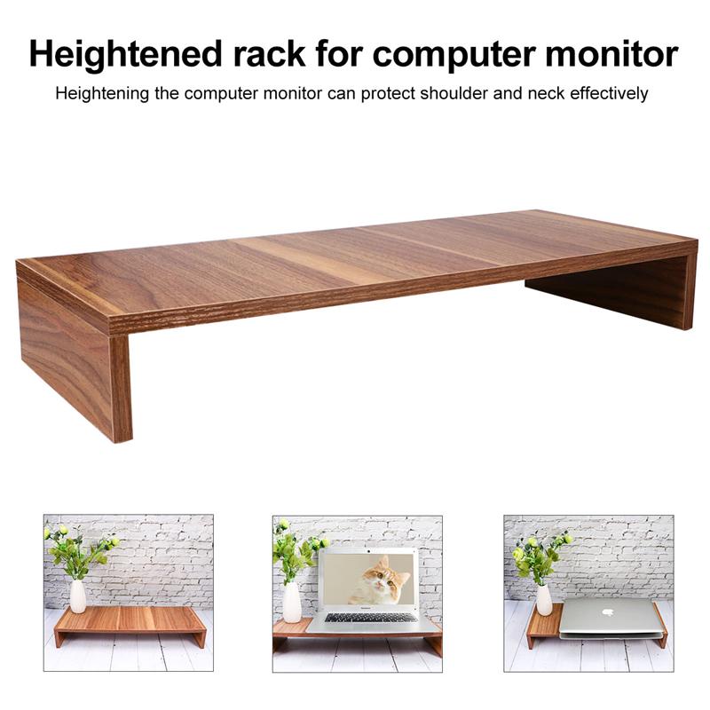 Multi-function Desktop Monitor Stand Computer Screen Riser Thicken Board Rack Laptop Stand Desktop Notebook TV Shelf (White)