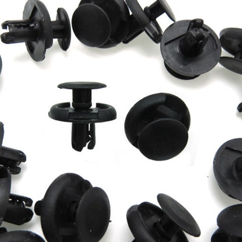 Fender 7mm Hole Fastener Clips Black Set Kit Splash Shield Push Retainer For Toyota Mazda Bumper Mudguard Useful Reliable