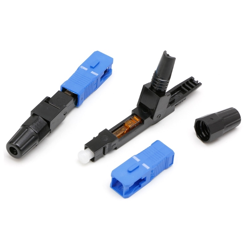 100PCS SC Optic Fiber Quick Cold FTTH SC Single Mode UPC Fast Connector